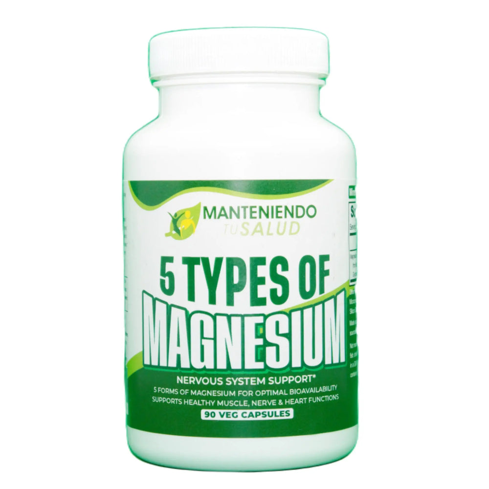 Five Types of Magnesium, 90 Veg Capsules Manteniendo Tu Salud