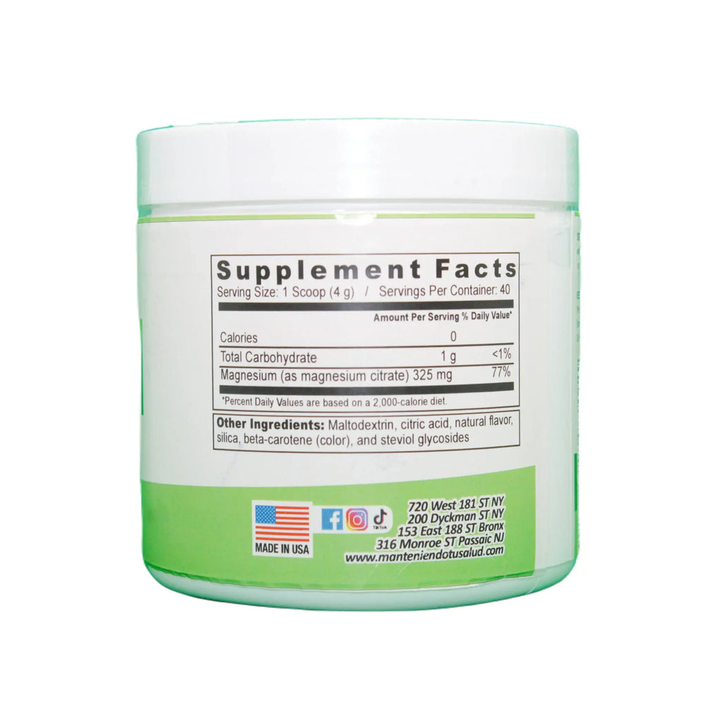 Magnesium Citrate Powder, 5.64 Oz Manteniendo Tu Salud