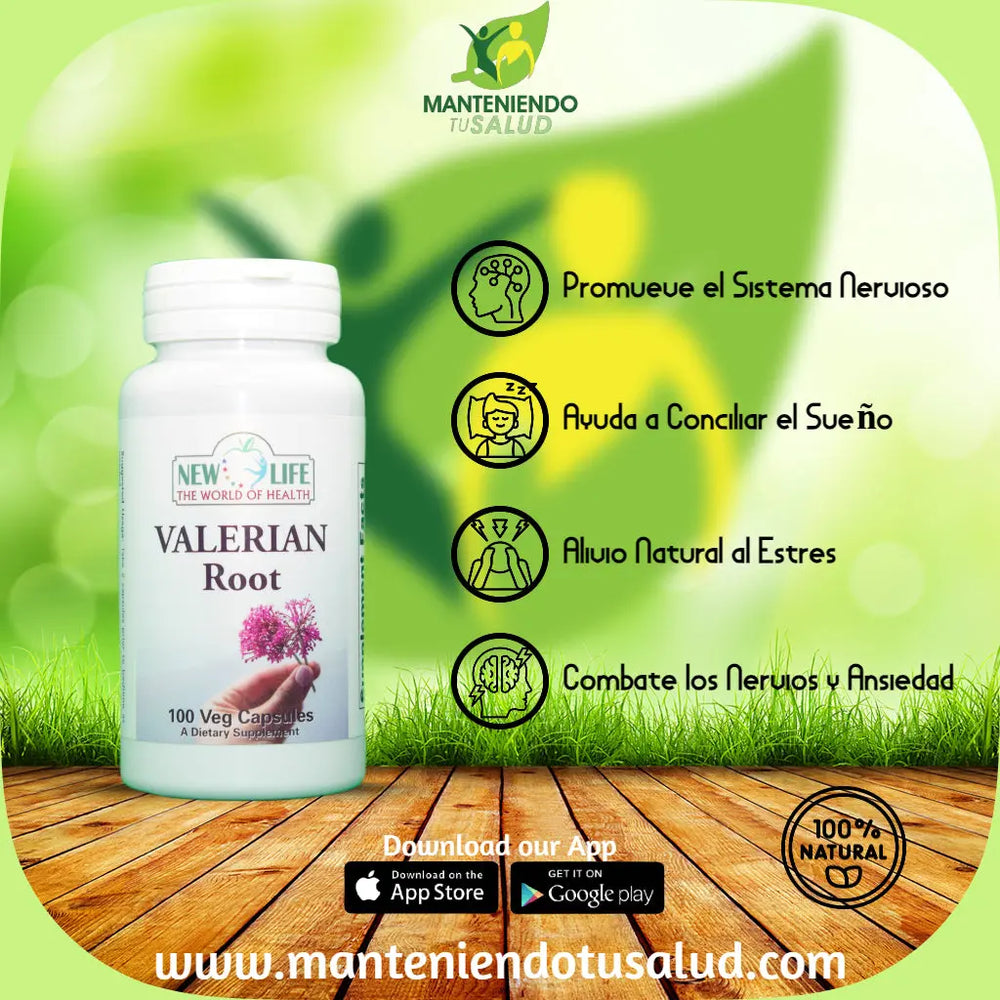 
                      
                        Valerian Root, 1000mg, 100 Veg Capsules Manteniendo Tu Salud
                      
                    